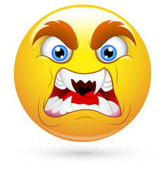 Smiley Vector Illustration - Horrifying Face