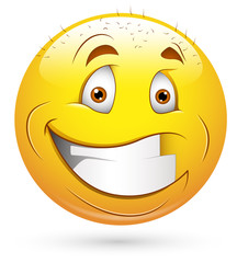 Smiley Vector Illustration - Bald Face Man