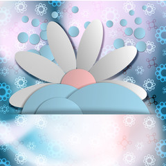 text box with flowers