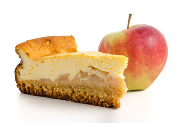 Käsekuchen mit Apfel