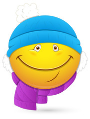 Smiley Vector Illustration - Winter Costume Face