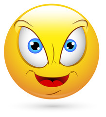 Smiley Vector Illustration - Evil