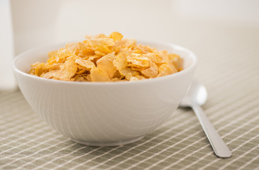 Bowl filled with breakfast cereal