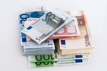 Euro banknotes