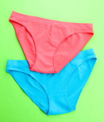 Womans panties, on bright background