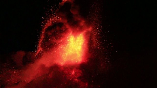 Etna eruption February 2013
