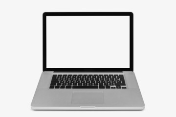 Laptop isolated on white, clipping path included