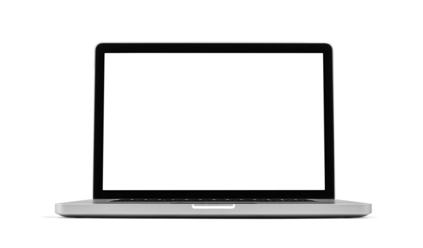 Laptop isolated on white, clipping path included