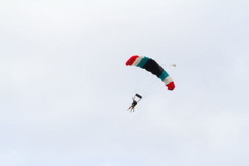 Skydiver Parachute Open