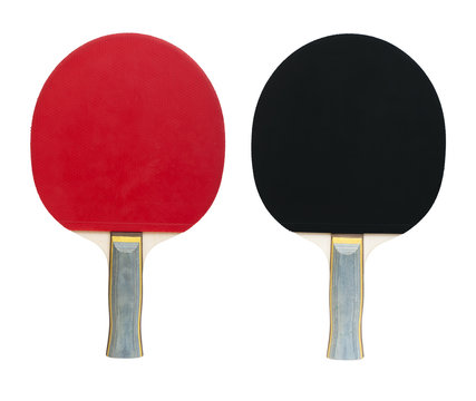 Tennis rackets for ping pong white isolated