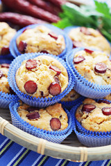 muffins with sausages