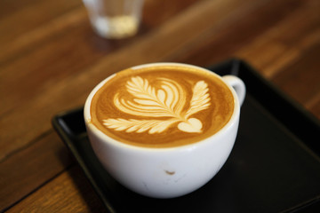 coffee on wood background