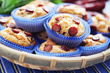 muffins with sausages