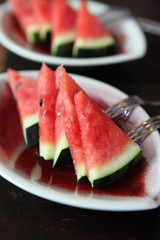 Slice watermelon