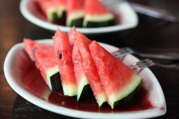 Slice watermelon