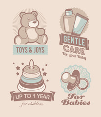 Baby retro emblem