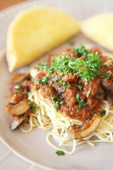 Spaghetti with tomato sauce