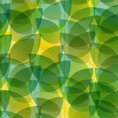 Seamless pattern with abstract leaves