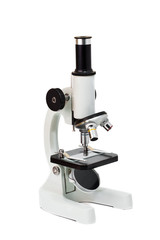 Microscope on a white background