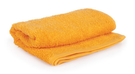 Colorful towels. Isolated on white background