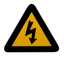 electrical hazard warning sign