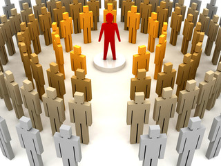 Obraz premium Leadership power. Concept 3D illustration