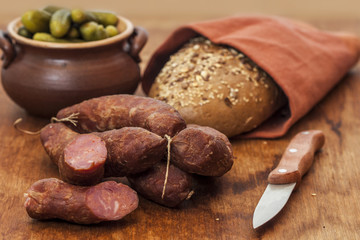Homemade sausages