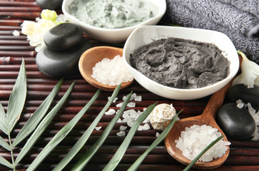 Composition with cosmetic clay for spa treatments,
