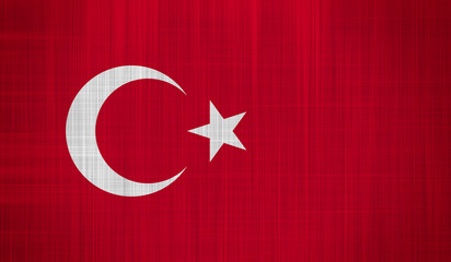 Turkey Flag with a fabric texture - 50068309