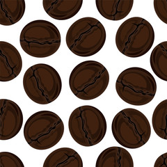Seamless texture. coffee beans