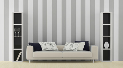 interior with white sofa