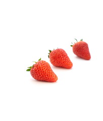 Beautiful strawberries isolated on white