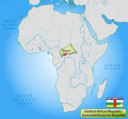 Übersichtskarte der Zentralafrikanischen Republik