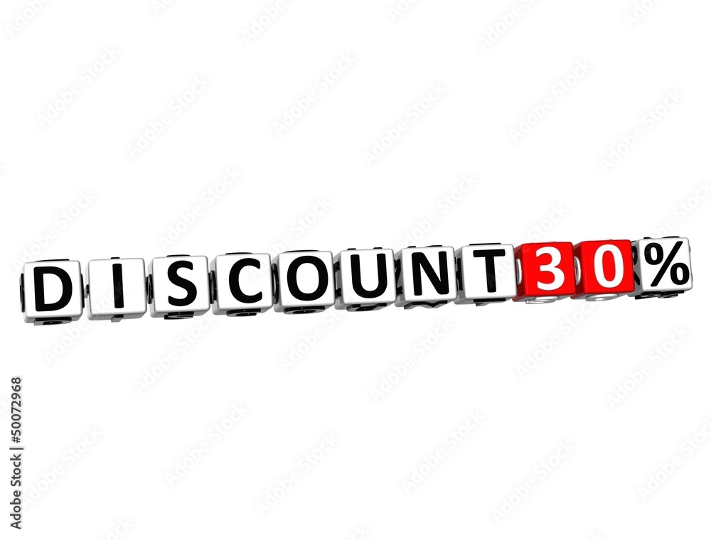 Poster 3d discount 30% button click here block text