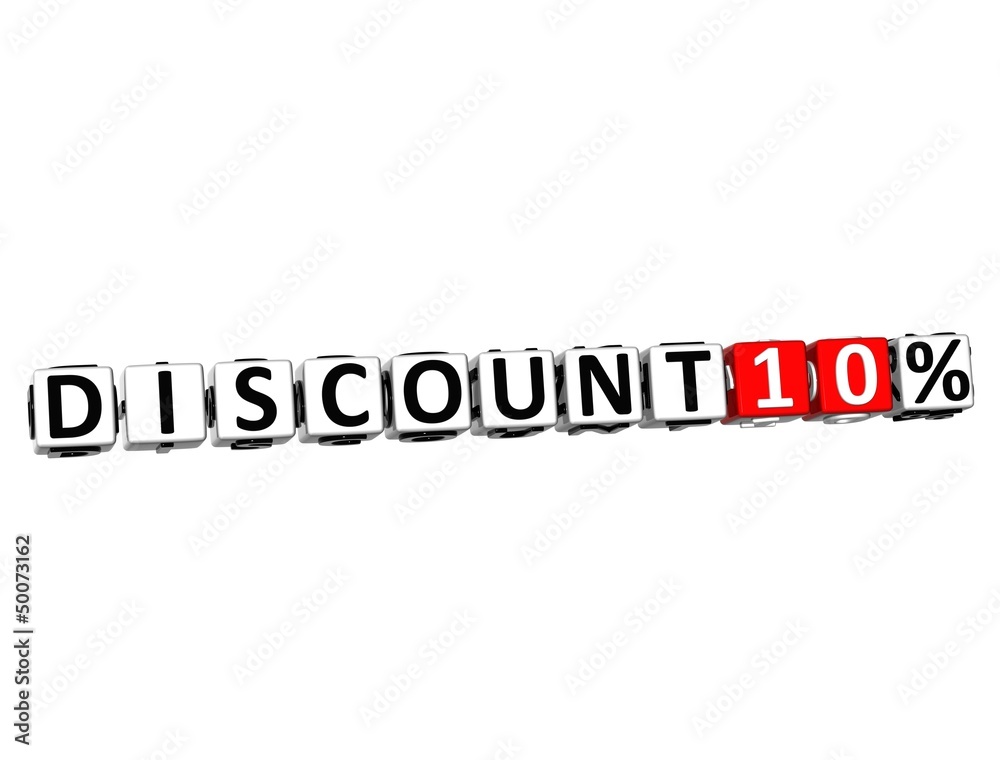 Poster 3d discount 10% button click here block text