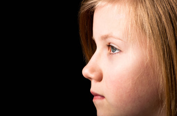 Fototapeta premium Scared child staring