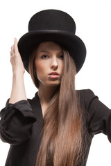 Fototapeta premium woman in casual clothes