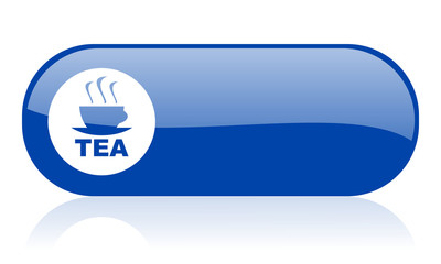 tea blue web glossy icon