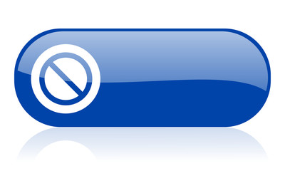 access denied blue web glossy icon