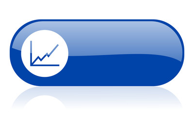 chart blue web glossy icon