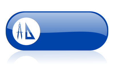 e-learning blue web glossy icon