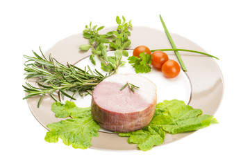 Bacon with vegetables