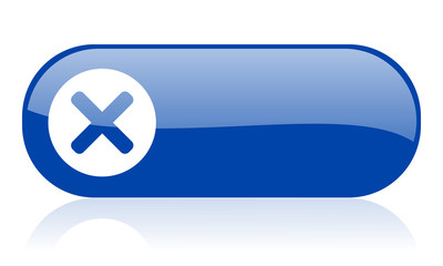 cancel blue web glossy icon