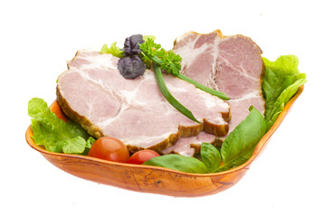 Bacon with vegetables