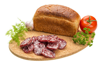 Fresh ripe salami