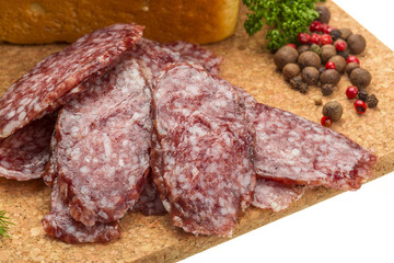 Fresh ripe salami