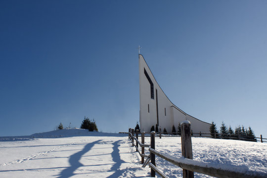 Capuchin monastery on the hill at Raticov in Detva Slovakia