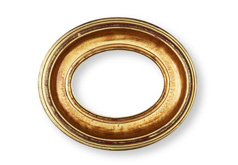 Golden oval frame