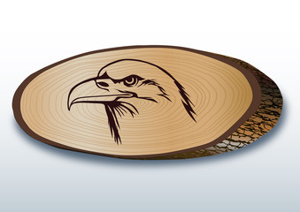 Elips şeklindeki  ağaç üzerinde doğan resmi