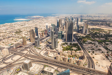 Fototapeta na wymiar Dubaj z lotu ptaka